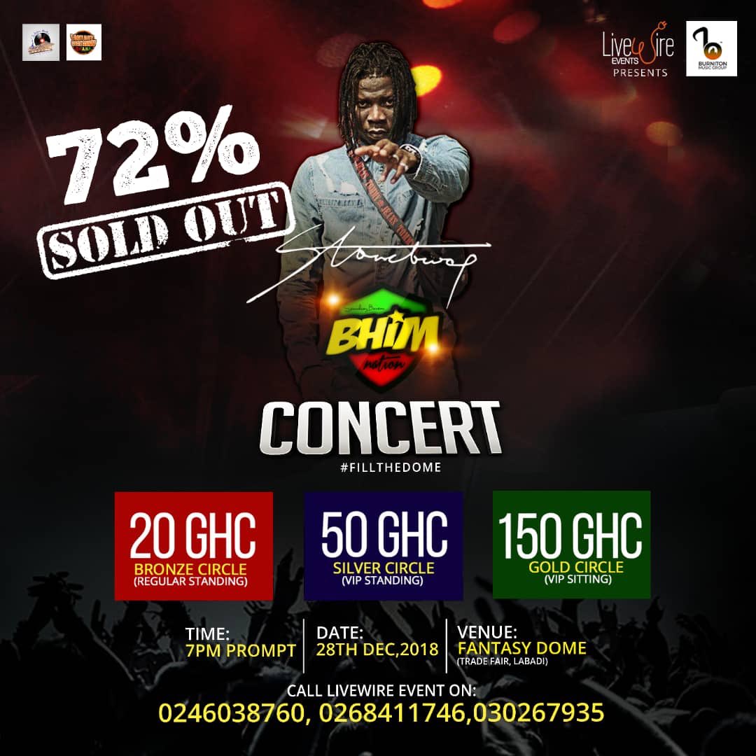 DBLACKGH's tweet photo. 72% SOLD OUT!! ⚡️⚡️⚡️⚡️⚡️ #FillTheDome #SupportGhanaianMusic #livewireevents 28Th dec gon be a movie ! https://t.co/KRONVrpevx