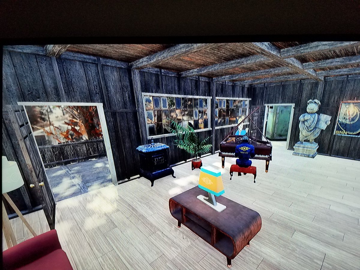 WalkerForgotten's tweet image. Stop on over to my place before you visit "Site Alpha". You're welcome to my water, Nuka Cola, Milk, and garden.  I'll even be playing the piano for your entertainment. #Fallout76 #Fallout