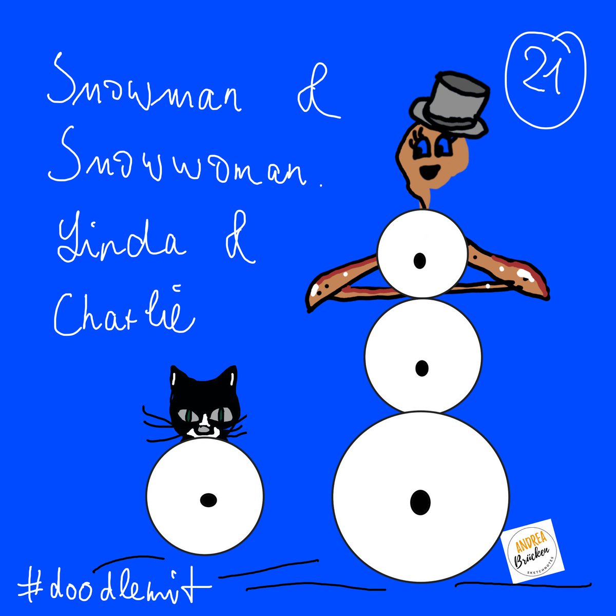 dieHauteCulture's tweet photo. The last stations of Linda, the coat hanger. She will finish her journey through the #doodlemit challenge tomorrow. https://t.co/9ipr2EuQ8h