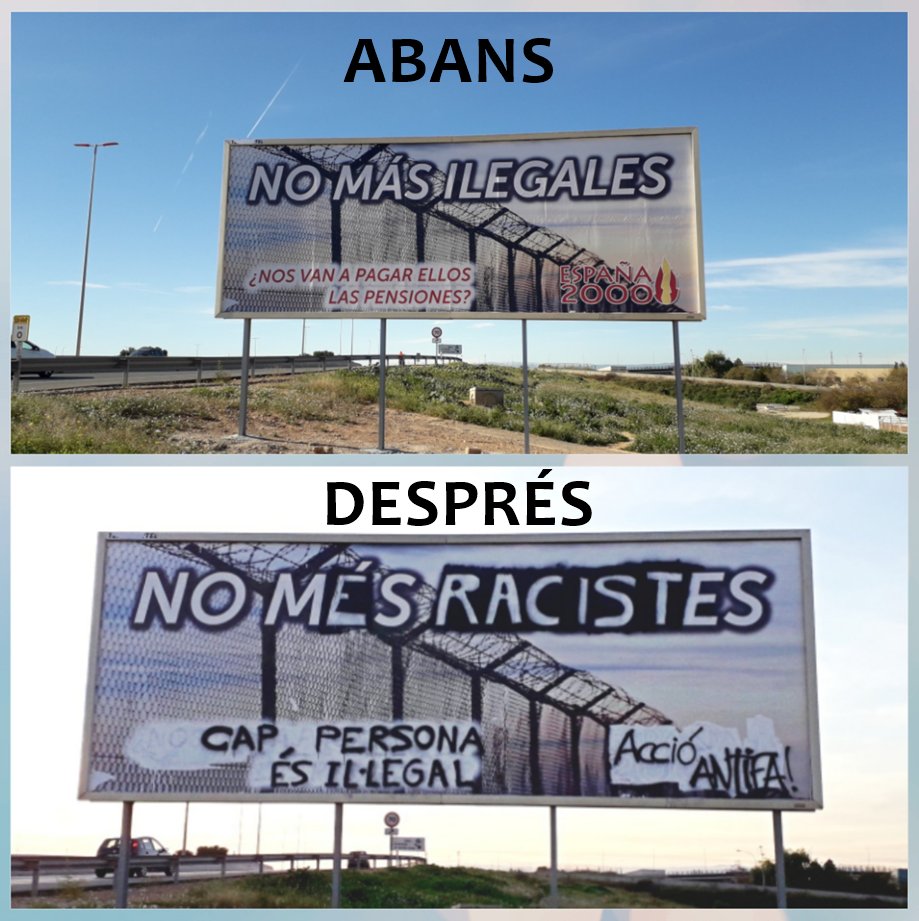 Abans i després. Cap persona és il·legal! 

VALÈNCIA ANTIFEIXISTA