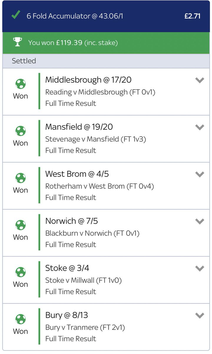 DTroubleTips's tweet image. Yesterdays football acca 😍😍😍