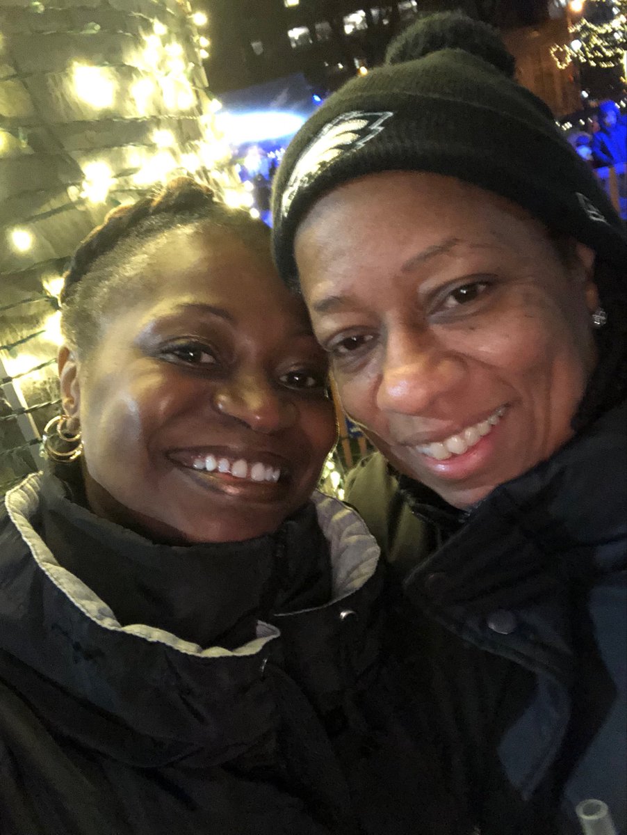 Clarkarobin's tweet image. Kookie and Robin having a ball in Philly for the holiday