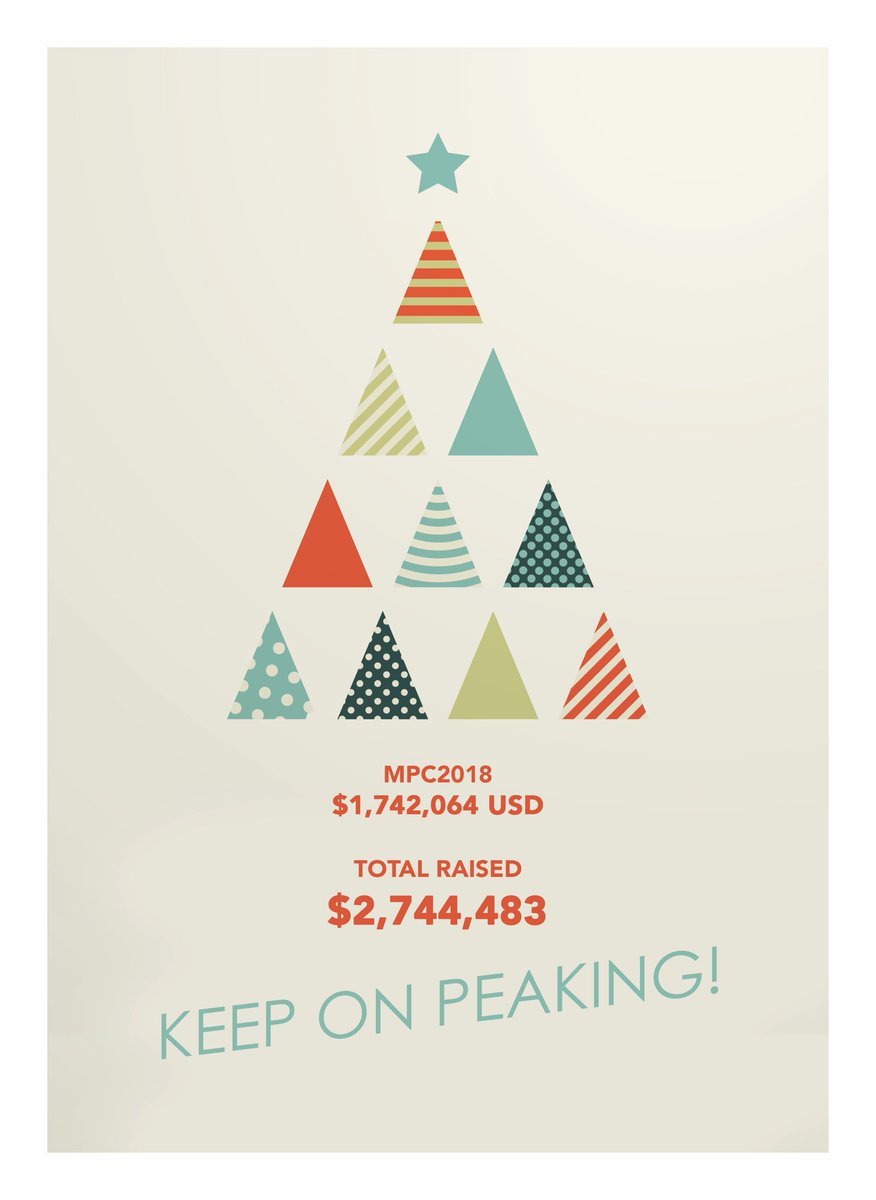 $1.7M raised in one year!

A staggering amount!!😄

This Holiday Season we will be celebrating each one of our Peakers. Thank you to them all.
MPC2018 raised $1.7 M, totalling (since launch) to $2,744,483!
Thank YOU for this milestone
Share the love and JOIN US @MyPeakChallenge