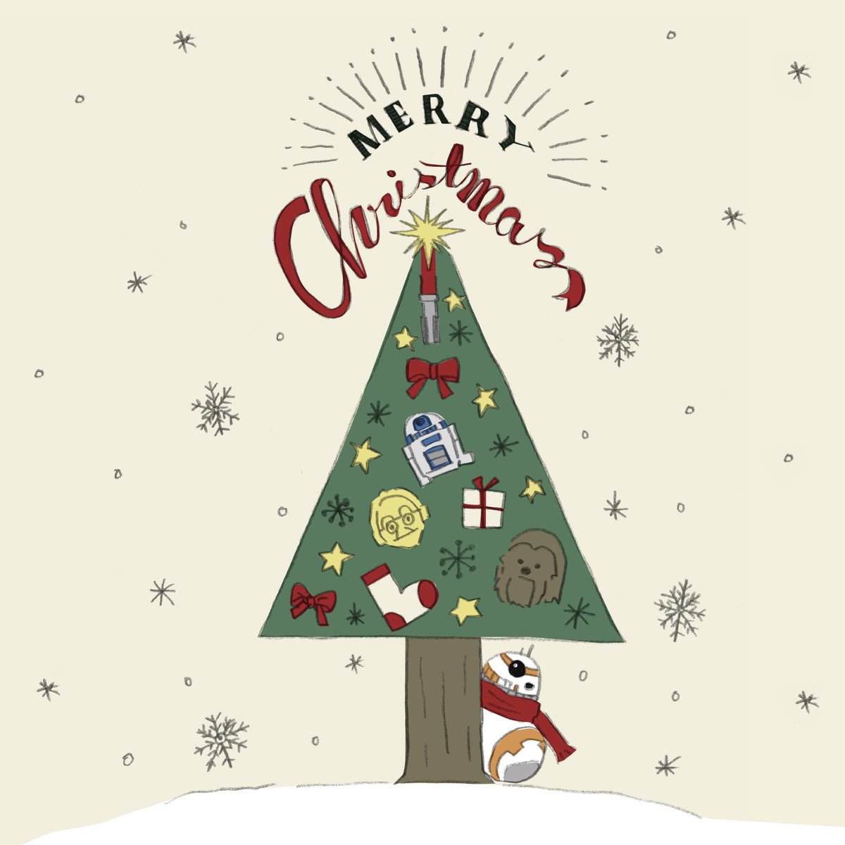 ট ইট র トモマツユキ Merrychristmas スターウォーズ で クリスマス絵を描きました 皆さま 楽しいクリスマスイブに なりますように Starwars 映画好きな人と繋がりたい
