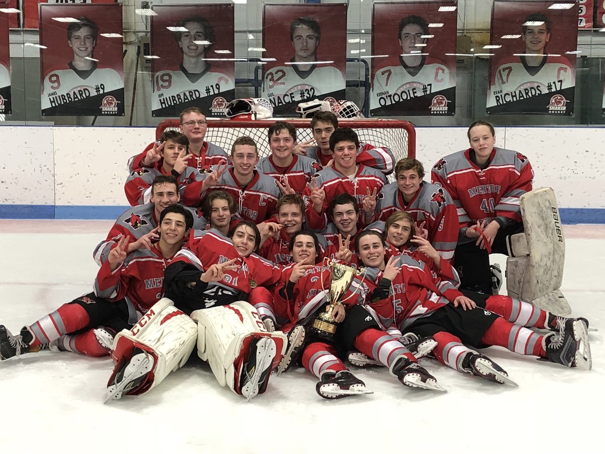<a href="/mentorhockey/">Mentor HS Hockey</a> <a href="/MentorAthletics/">MentorAthletics</a> Final from Thornton Park Cards Varsity Hockey 2 Shaker Heights 1. Cards ar Back to Back Champions! Burkett (Klammer M.Toth) for the GWG. Alex Toth with 25 saves in net.