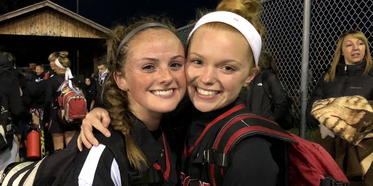 Congratulations fo junior Bridget Huber and senior Amanda Hilderbrandt as both were named All County 1st team and All Greater Rochester Honorable Mention for field Hockey. @HiltonCadets @Hilton_FH @amandahilde21