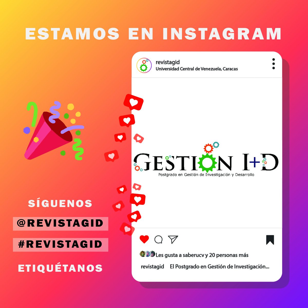 ¡La revista Gestión I+D está en Instagram! Búscala como @revistagid y utiliza la etiqueta #revistagid para compartir tus proyectos y eventos. <a href="/saberucv/">Repositorio Institucional Saber UCV</a> <a href="/FaCES_UCVofic/">FaCES-UCVoficial</a> @BibVirtualUCV <a href="/SaberULA/">SABERULA</a> <a href="/SaberLuz/">SaberLUZ</a>