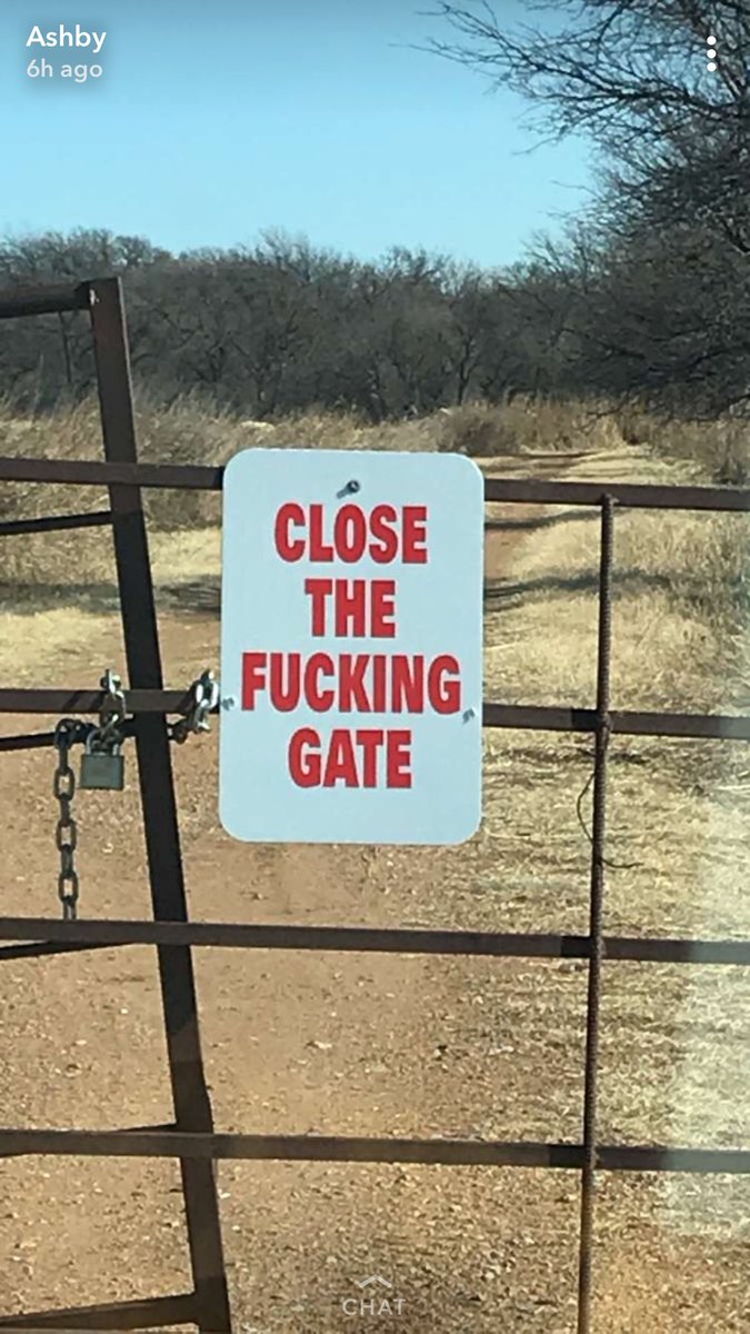 colt_ferrell's tweet photo. Why do we even have to post the obvious?  Wise man said “nothing ever good comes from gate left open “ https://t.co/BUrf1yquIM