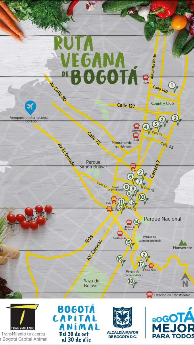 BogotaParticipa's tweet photo. 🎄🎊 Si eres vegano te tenemos plan hasta el 30 de diciembre. 🤩 Participa en la #RutaVegana y recorre @Bogota conociendo los mejores restaurantes.🥑🥕🥝 

👉Más información: https://t.co/64D2RjgfaW

#BogotaCapitalAnimal 🐾 https://t.co/pZq6CVGTzd