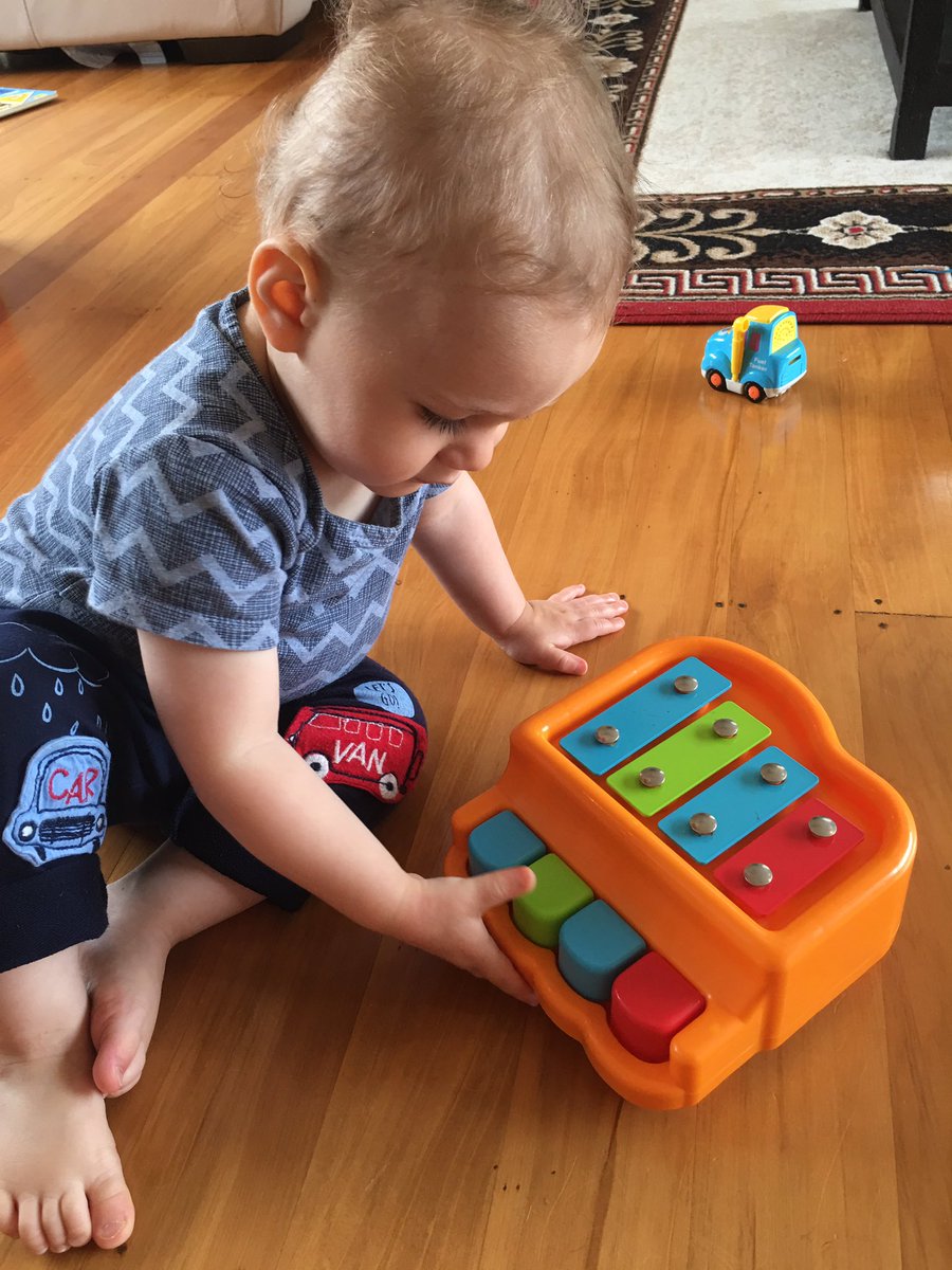 JohnHansonNZ's tweet photo. Getting ready for Christmas with this little guy playing a little tune to get Mum and Dad into the Holdaway spirit. @VistaCinema #murrayday #lifeatvista #vistadadjokes https://t.co/Ua5KbmBJIE