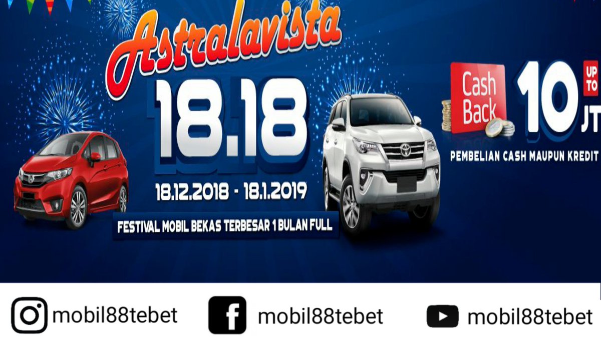 autocaraudio's tweet photo. Festival #MobilBekas Terbesar 1 Bulan Full info lengkap https://t.co/8psKtoAy1B  #Mobil88tebet tlp 0218308888 https://t.co/sA4bsmeQFv