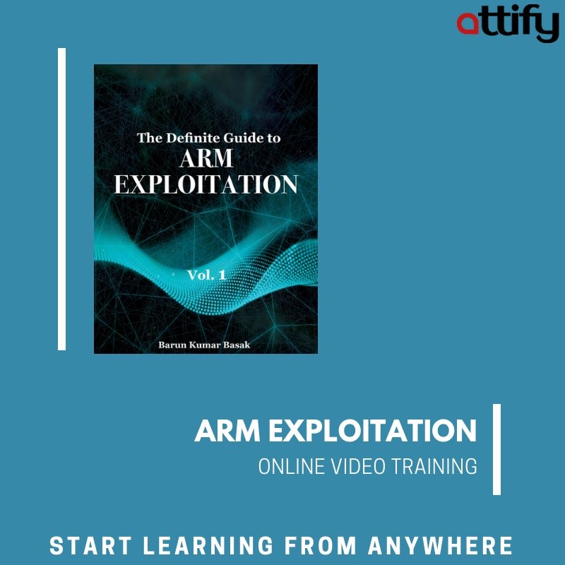 attifyme's tweet photo. Deep-dive into the fascinating world of #ARM from both an attackers &amp; defenders perspective with our ARM #Exploitation Video Course, Book &amp; #blog.
Click >>> https://t.co/wd9dxmpFzD for more info.
Now avail FLAT 10% on all #Attify-Store #hackinggears. Use Code: HOLIDAY10
#ihackiot https://t.co/VhKrO1iked