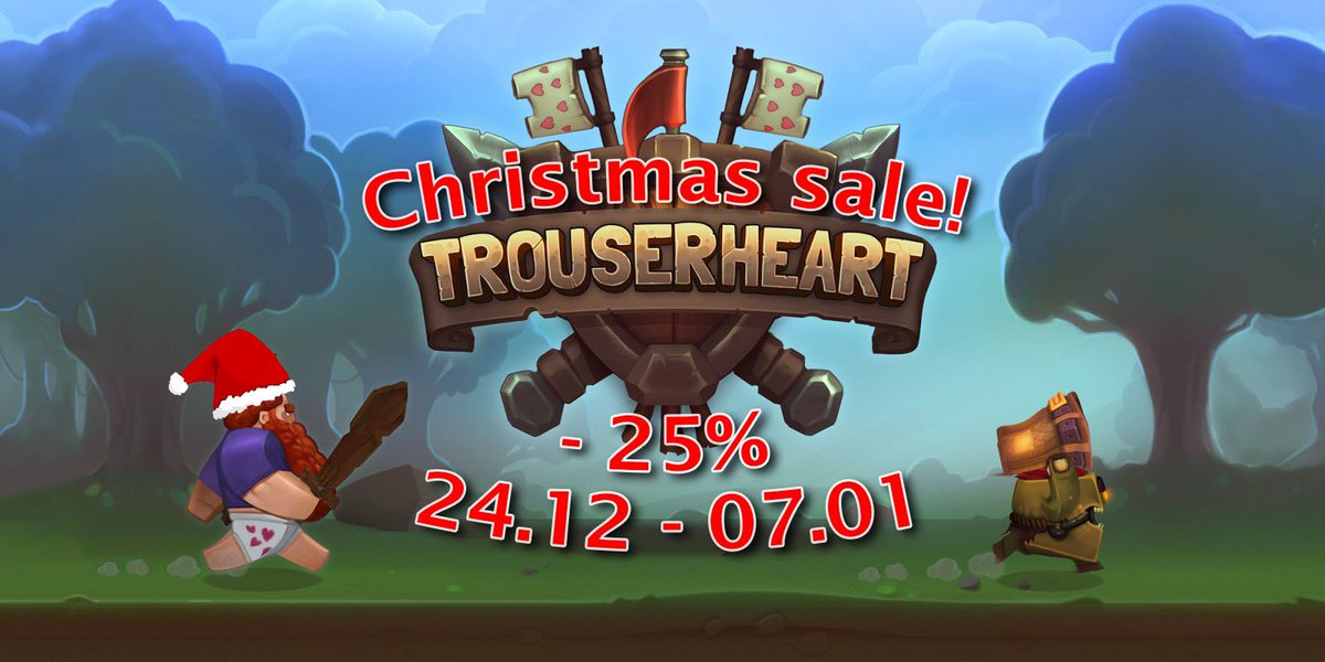 Now is the best time to get your copy of #Trouserheart for the holidays! It's fun for the whole family! On sale for -25% in the #NintendoSwitch #eShop 24/12/2018 - 07/01/2019!