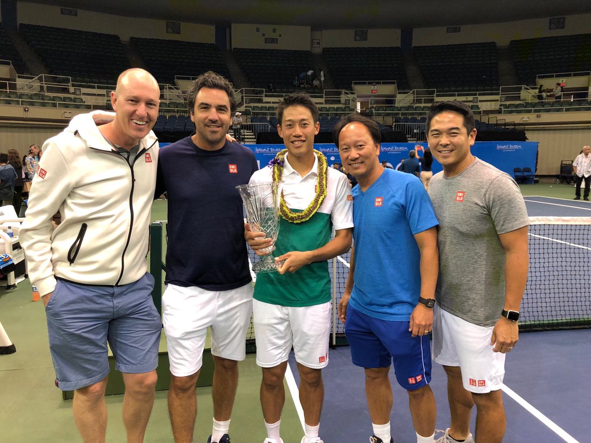 Резултат с изображение за nishikori press conference hawaii 2019