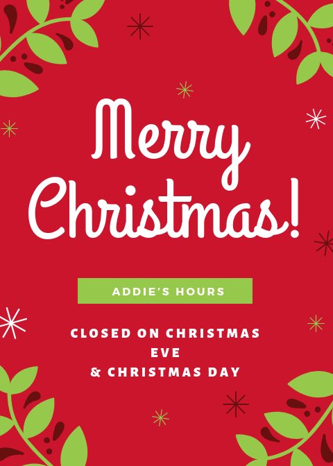 Addies_KY's tweet photo. From all of us at #Addies and The #Woodford #Inn, #Merry #Christmas! 🎄
See you on #Wednesday #December 26th! https://t.co/MA3mnXhcE6