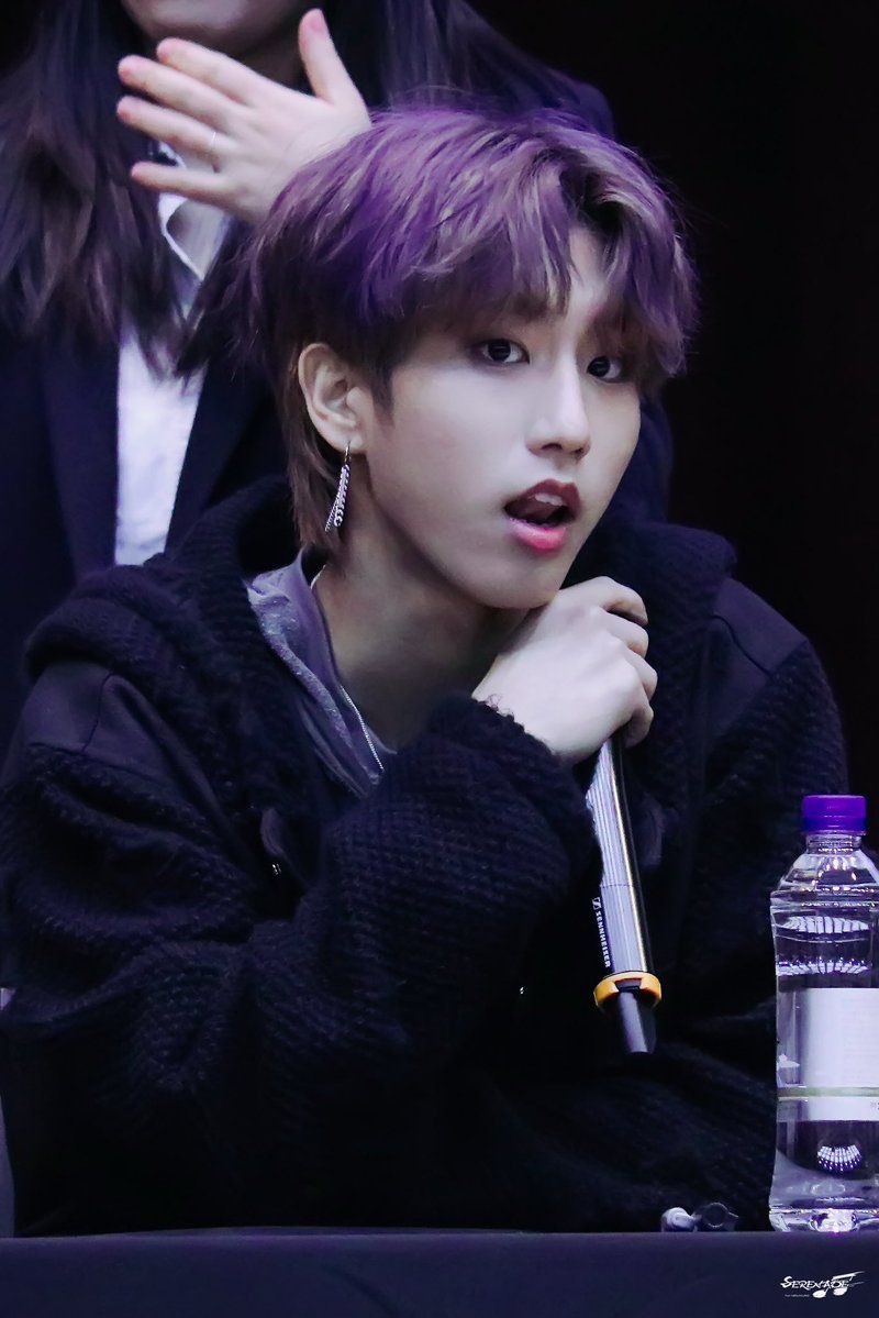 Stray Kids Hair Colors On Twitter Han Jisung ˏˋ Purple Hair