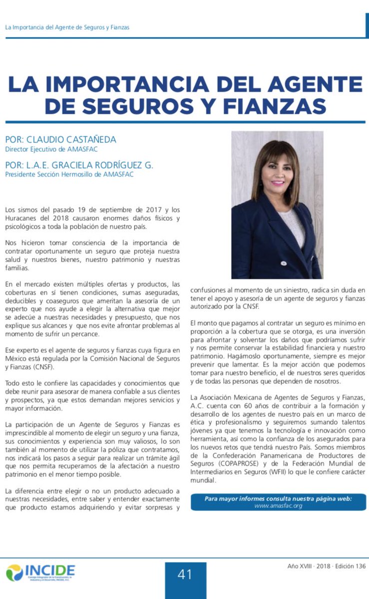 Te dejamos la participación de nuestra presidenta, Lic. Graciela Rodríguez, en la revista del Consejo INCIDE A.C. del mes de Diciembre.