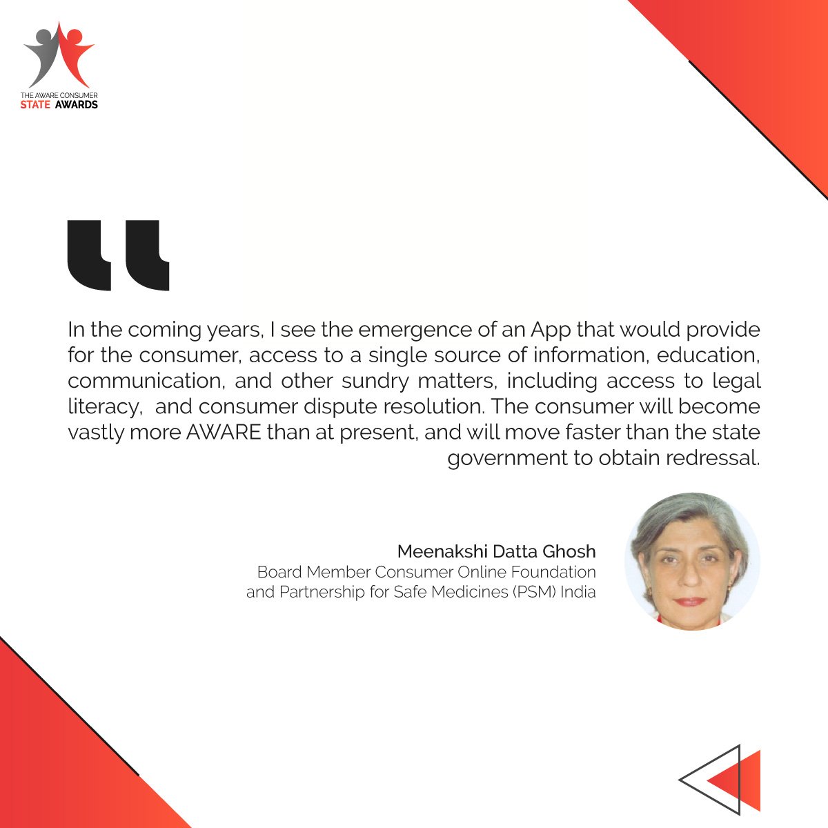 awards4consumer's tweet photo. Read what Meenakshi Dutta has to say when we asked her, "Where do you see this initiative in the next coming years?" #AwareConsumer2018
@safemedicines @ConsumerReports @Pharmadept https://t.co/30XtmkRFop