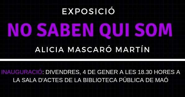 comunitart's tweet photo. 📣🖌️ El pròxim divendres dia 4 presentem l'exposició NO SABEN QUI SOM de l'artista Alicia Mascaró Martín!! 
➡️T'esperem a partir de les 18.30 h. a la Biblioteca Pública de Maó!! No t'ho perdis!! #comunitart #art #Maó #Menorca #BiblioMaó #NoSabenquisom https://t.co/A51HR7gob4