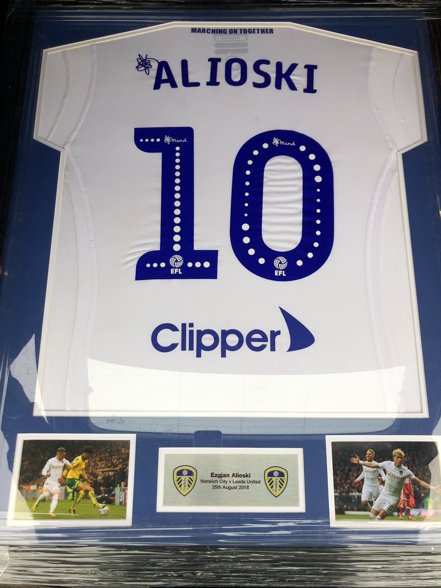 leeds united framed shirts