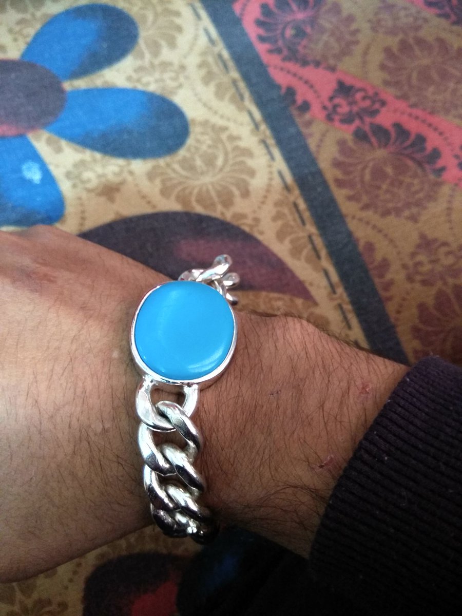 Salman Khan Bracelet, Certified Turquoise Bracelet for Men, Luck Bracelet,  Sterling Silver Gemstone Men Bracelet - Etsy