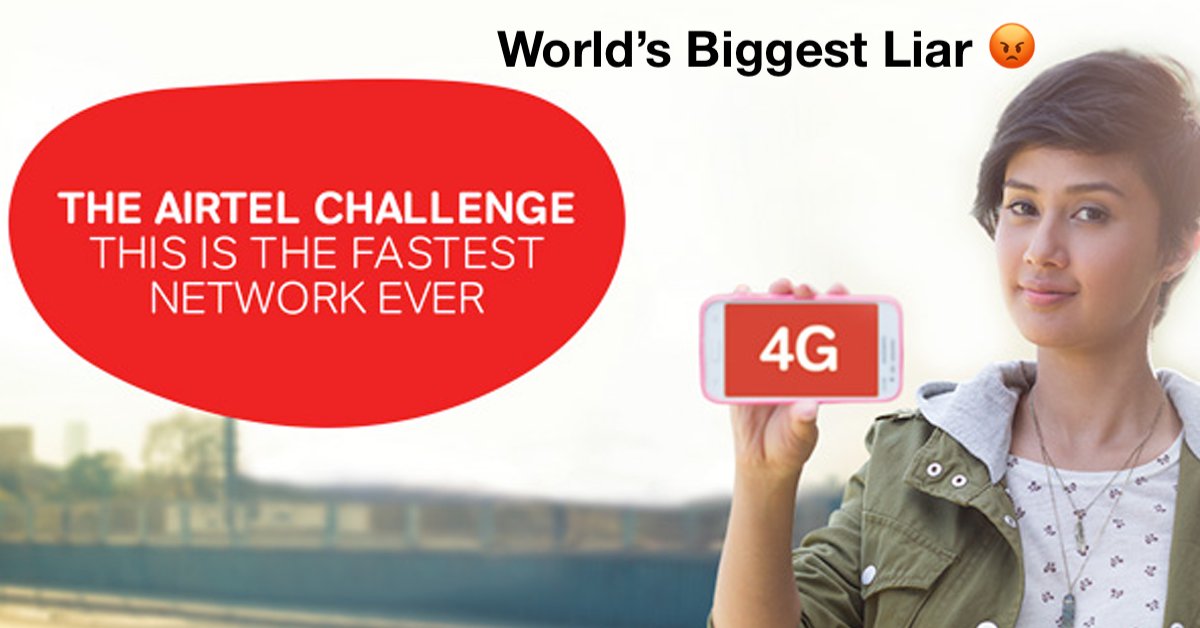 VinoKaruppusamy's tweet image. Worst Network In India  @airtelindia  @Airtel_Presence  @airtelnews #FakeAirtel #PoorNetwork #FakeAds