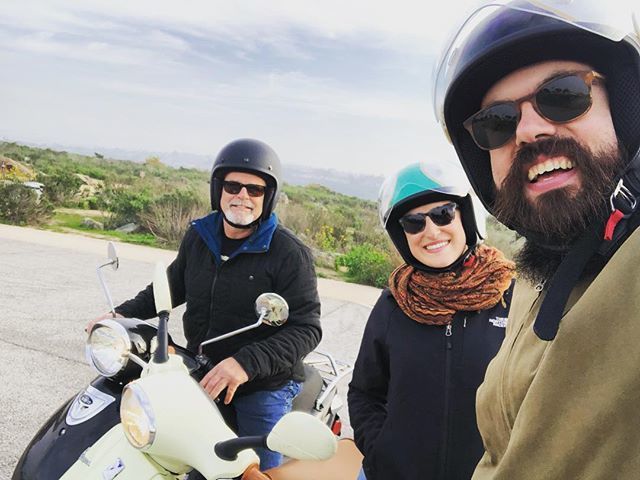 Scooter riding with dad for Christmas Eve! Excellent day! 
Thanks <a href="/parkermunson/">parkermunson</a> for letting us borrow your wheels! bit.ly/2AfcrBb