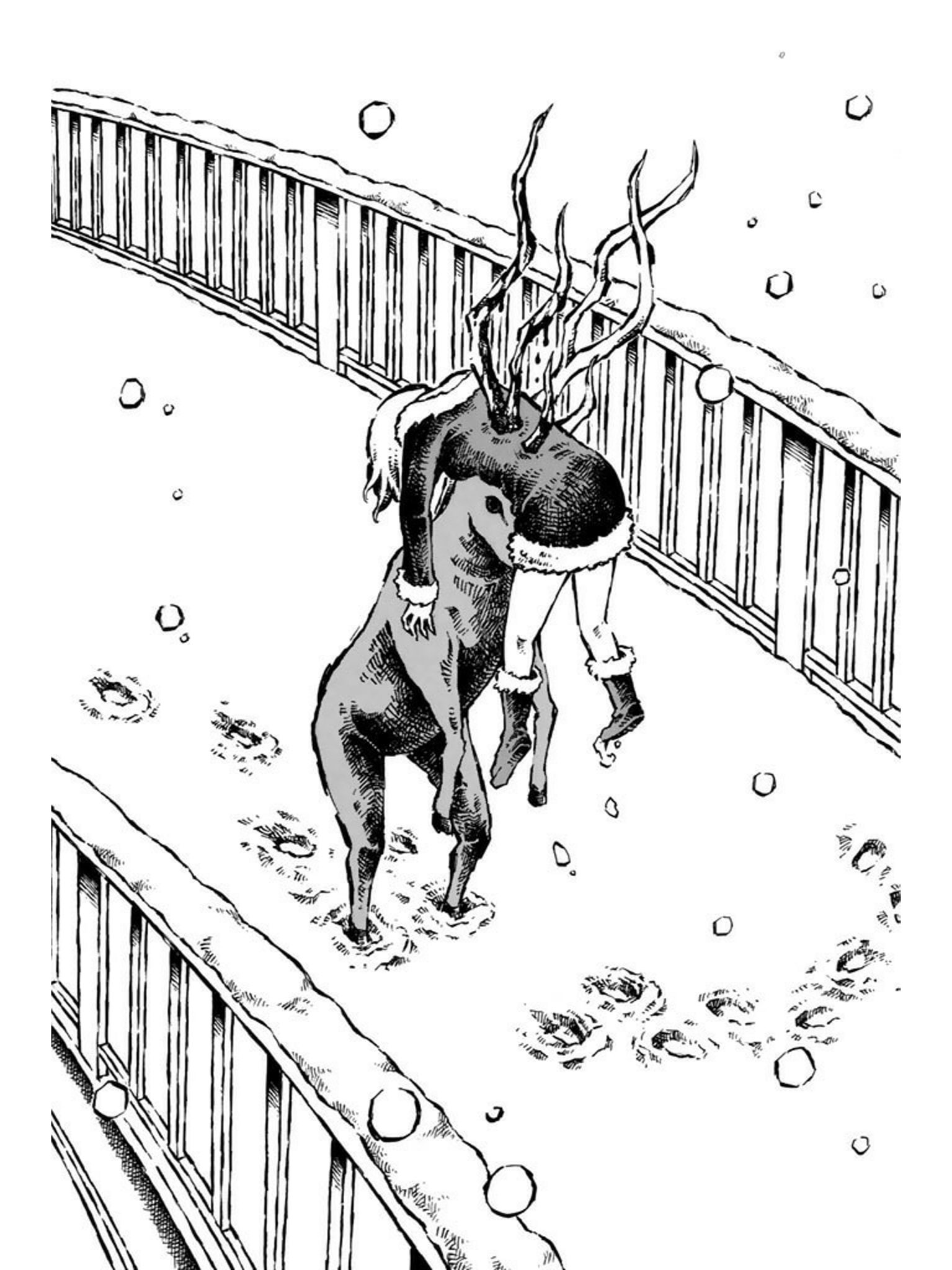 阿部洋一 昔描いたクリスマス漫画 橙は 半透明に二度寝する 第2巻収録 橋の上のトナカイ より T Co Ewlsthgqp2 Twitter