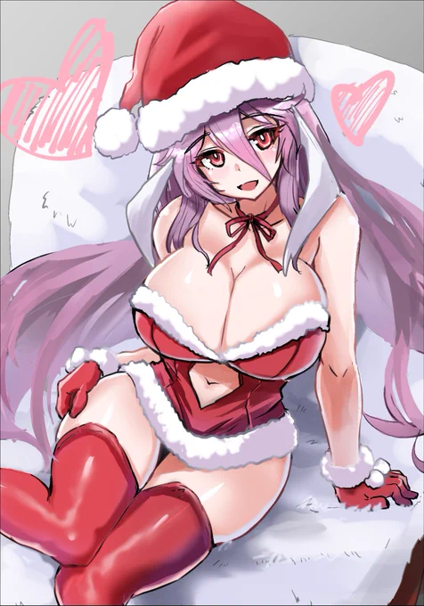 昨晩クリスマスお姉ちゃんが実装される夢を見ましたが、夢だったので自分で描きました! #ファンキル #ファンキルファンアート 