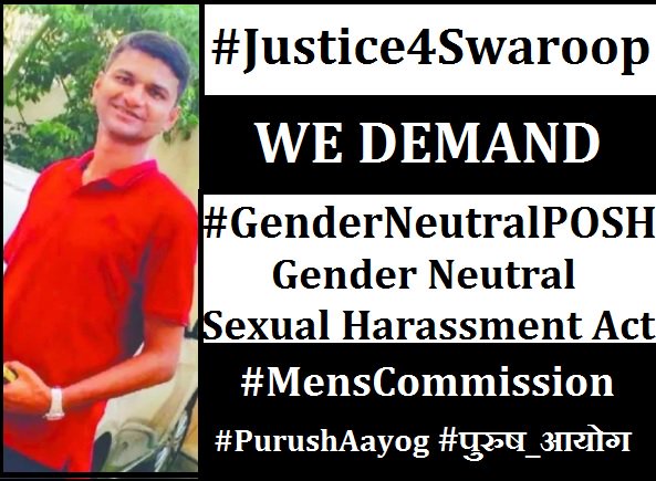 <a href="/SriRudyBABA/">Christna</a> <a href="/Manekagandhibjp/">Maneka Sanjay Gandhi</a> <a href="/PRSLegislative/">PRS Legislative</a> <a href="/rashtrapatibhvn/">President of India</a> <a href="/narendramodi/">Narendra Modi</a> <a href="/BBC/">BBC</a> <a href="/ndtv/">NDTV</a> <a href="/News24/">News24 🇿🇦</a> <a href="/aajtak/">AajTak</a> @abpnewstv <a href="/dna/">DNA</a> <a href="/republic/">Republic</a> <a href="/RT_com/">RT</a> <a href="/SkyNews/">Sky News</a> <a href="/Ani_News/">Breaking News</a> <a href="/DailyMailUK/">Mail+</a> <a href="/timesofindia/">The Times Of India</a> <a href="/toi/">The Times of India</a> <a href="/IndianExpress/">The Indian Express</a> <a href="/IndiaToday/">IndiaToday</a> <a href="/mail_today/">MailToday</a> @__mynf There are only two outcomes immediately necessary as a part of this:
1. Establishment of #MensCommission #PurushAayog #पुरुष_आयोग
2. Revision of sexual harassment act to widen it to male harassment.
<a href="/UNHumanRights/">UN Human Rights</a> <a href="/narendramodi/">Narendra Modi</a> <a href="/AnshulV16011813/">M.P Anshul Verma</a> <a href="/harinarayanBJP/">Harinarayan Yadav</a> <a href="/ilo/">International Labour Organization</a> <a href="/HRDMinistry/">The Students Circle ➐</a>