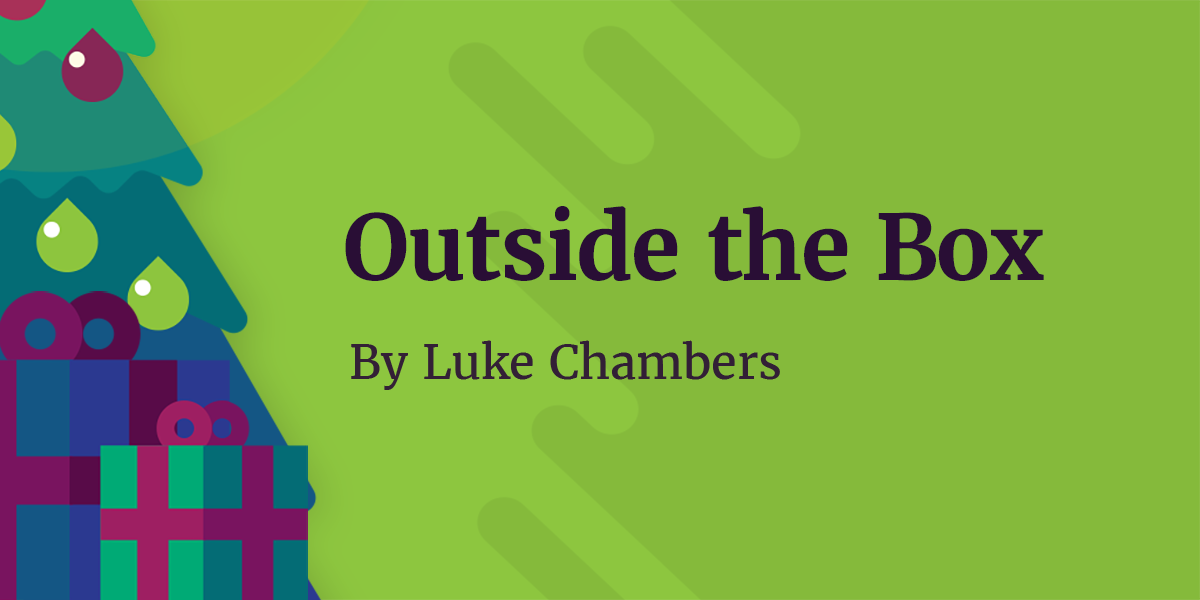 We have a very special guest star today! Little Elliot is joining us to teach a lesson "Outside the Box" by <a href="/lukcha/">Luke Chambers</a> 
uxmas.com/2018/outside-t…