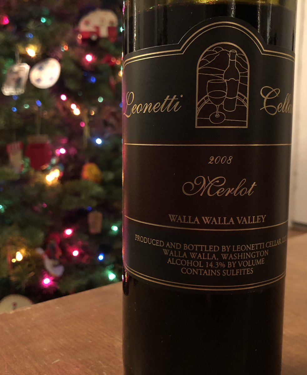 Happy Christmas Eve Eve! 2008 Leonetti Merlot 👌#WAwine 🎄🍷