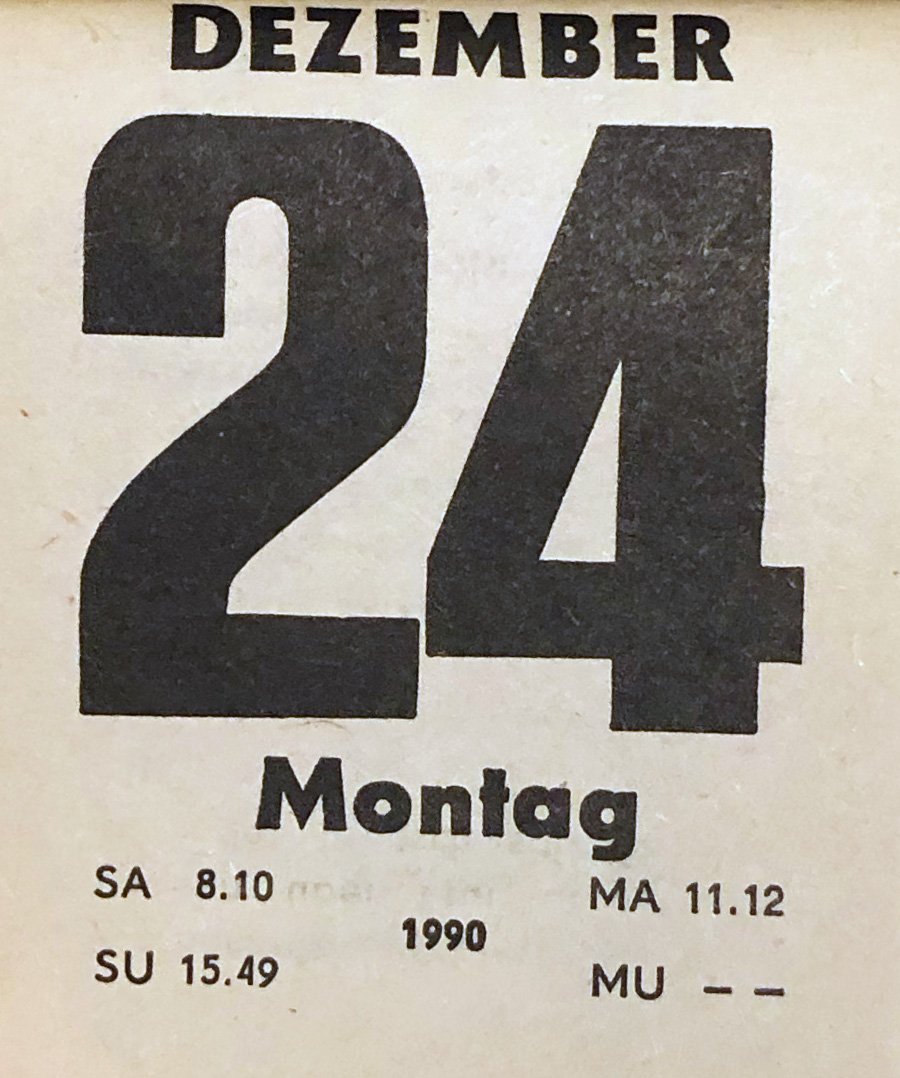 ddr_1990's tweet image. 24. Dezember 1990 #ddr1990