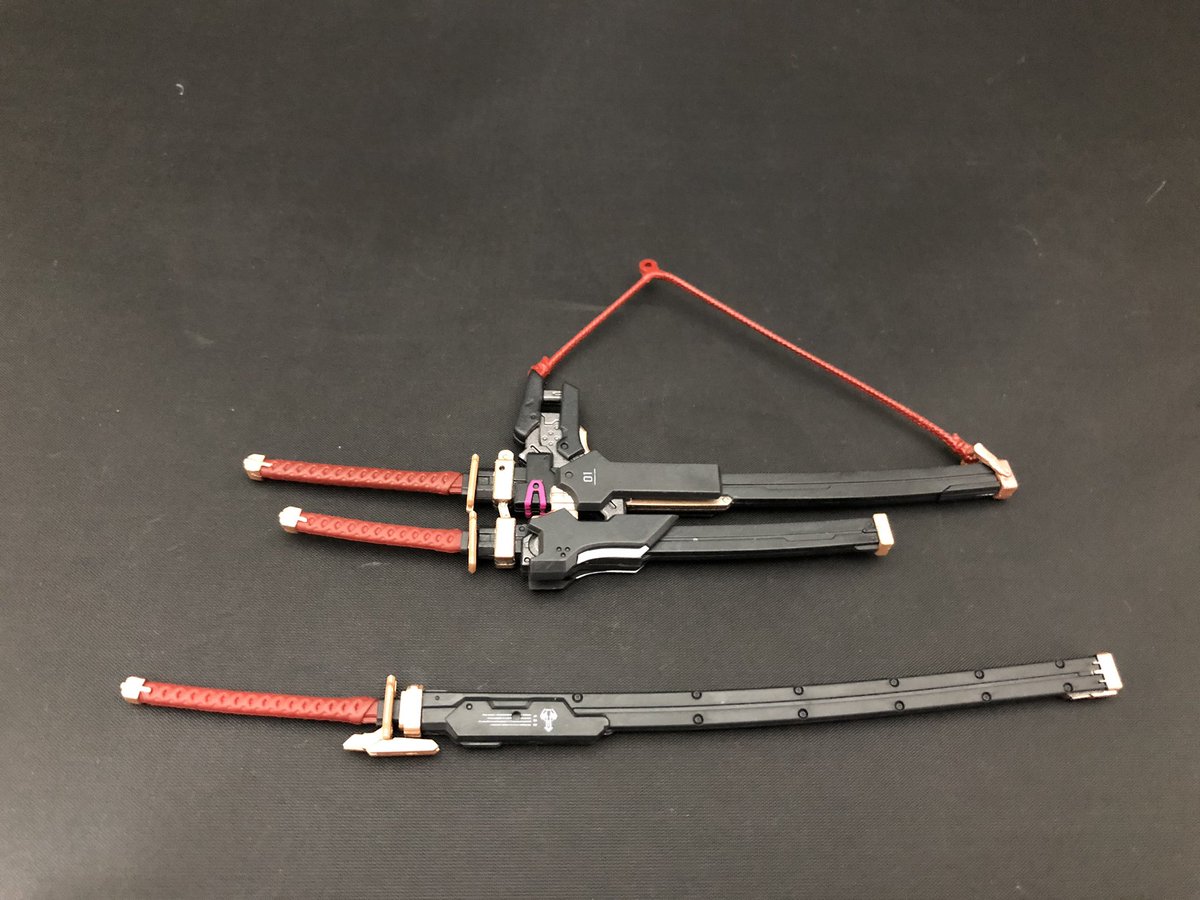 キム ポーター ブリッジズ Figma 重兵装型女子高生 壱 の武器 長さの違う刀が3種類 全て鞘から抜き差し可能 鞘の デザインかっこよすぎてヤバ