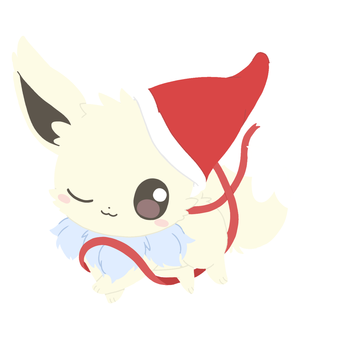 クリスマスイブだしクリスマスイーブイ描こうぜ リンゴ雨 のイラスト