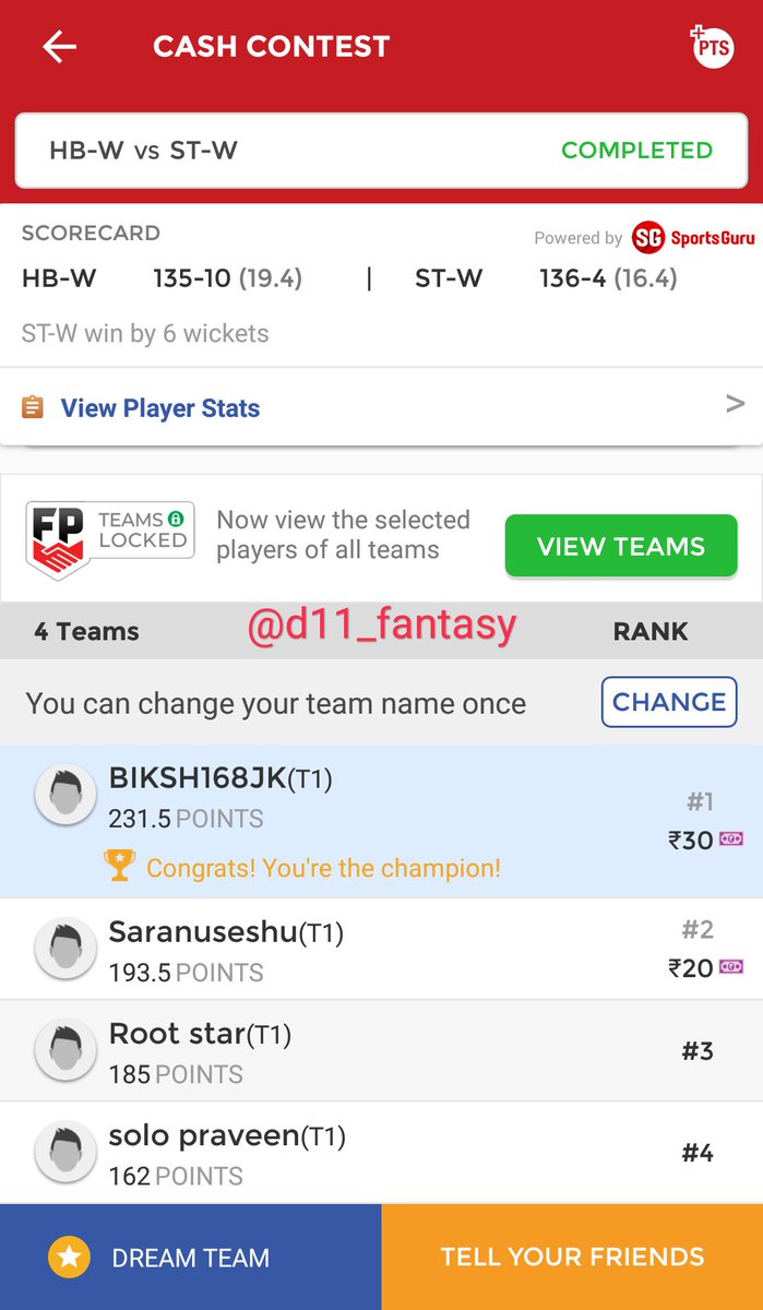 d11_fantasy's tweet photo. Our winnig streaks continues  #WBBL #HBWvsSTW

Join our prime plan for all the Cricket matches by paying just 250rs per month to see more GL teams and SL team also. Wins huge.

Contact WhatsApp @+918013709506 https://t.co/ZMALJAelNf
