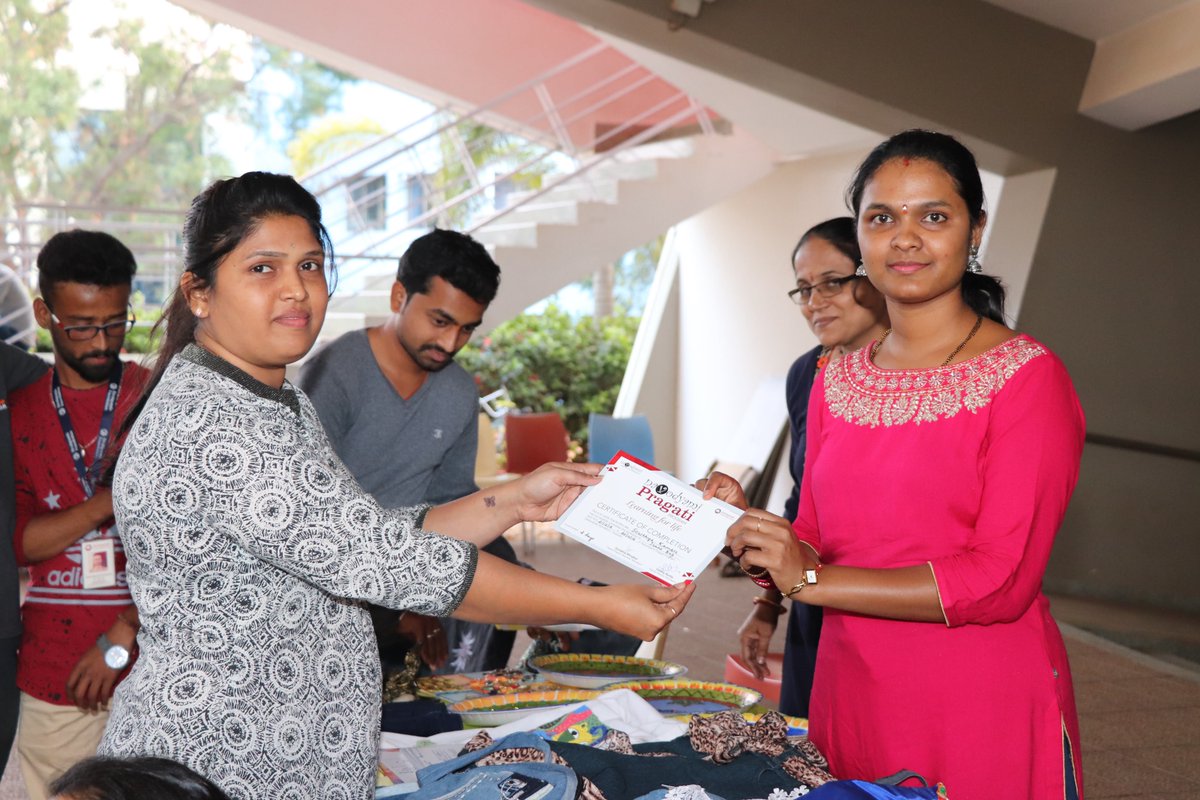 DFmicroentp's tweet photo. This journey of a thousand miles begins with one step.
Peeks of Pragati training in association with Navodyami Program. We heartily congratulate Mrs.Chinmayi Patil for mentoring the candidates with her amazing experience on Denimbags training workshop.
#navodyami https://t.co/KZjd5bWa07