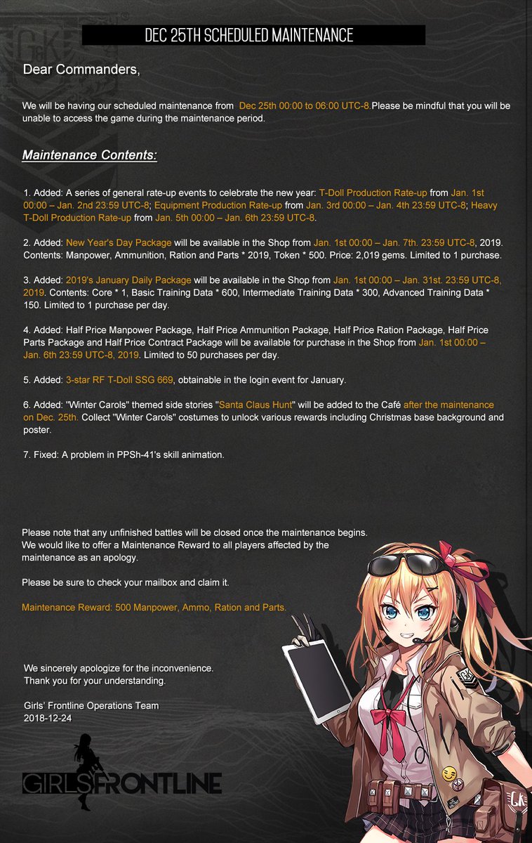 Girls Frontline En Official Girlsfrontlinee Twitter 8 Replies 30 Retweets 113 Likes