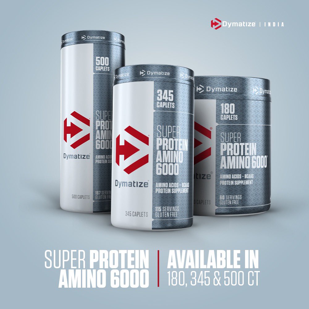 DymatizeIndia's tweet photo. Super Protein Amino 6000 now available in 180, 345, and 500 count @dymatizeindia #dymatize #dymatizeindia #superproteinamino https://t.co/8rn0YPRgl5