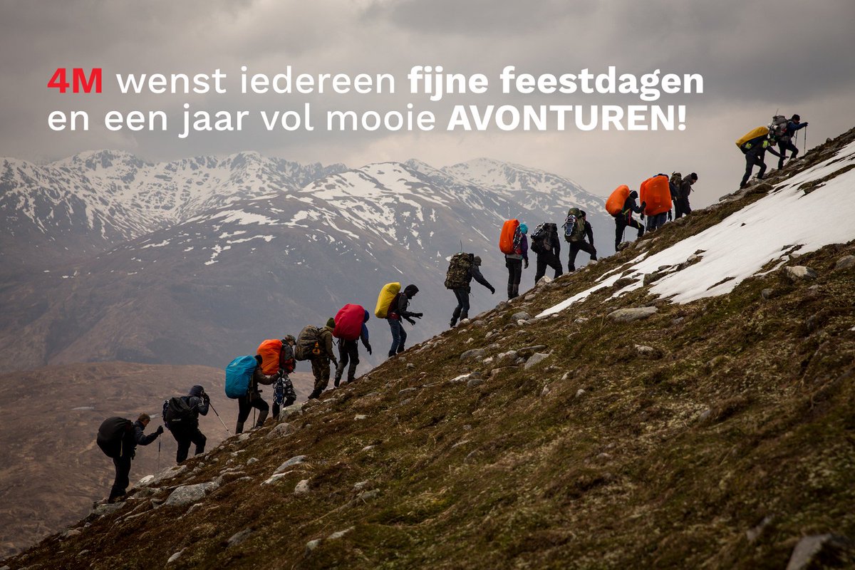 🎅4M wenst iedereen ontzettend fijne feestdagen en een jaar bomvol mooie avonturen! Misschien zelfs wel bij één van onze activiteiten 😚