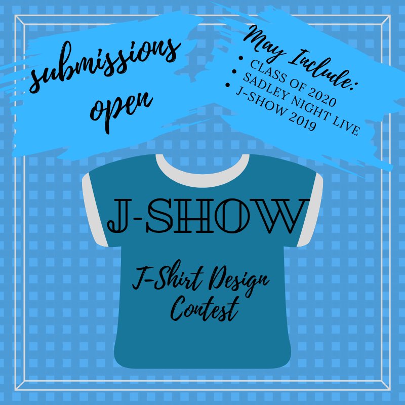 mtholyoke2020's tweet photo. Calling all designers! We need your help in designing a J-Show T-Shirt, submissions close January 6th, and the class will vote on the top three choices! Help us make #jshow2019. Application link in our bio. #sadleynightlive #classof2020 #mhc #bluelions @mhcstudentlife https://t.co/nMvg5wIwYS