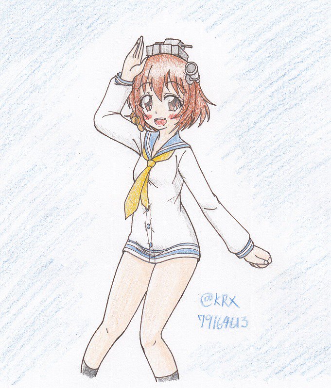 #艦これ版深夜の真剣お絵描き60分一本勝負
#艦これ版真剣お絵描き60分一本勝負_20181224
#雪風
ゆきかじぇ! 