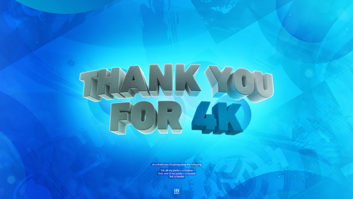 Thank you guys so much for 4.000 followers ♥️⚡️

As a HUGE thank you to all you guys i'm gving away the following:

🥇: All my packs + a revamp
🥈: One of my packs + a header
🥉: A header

All you have to do to enter is follow me and RT this tweet!
Good luck to all of you.