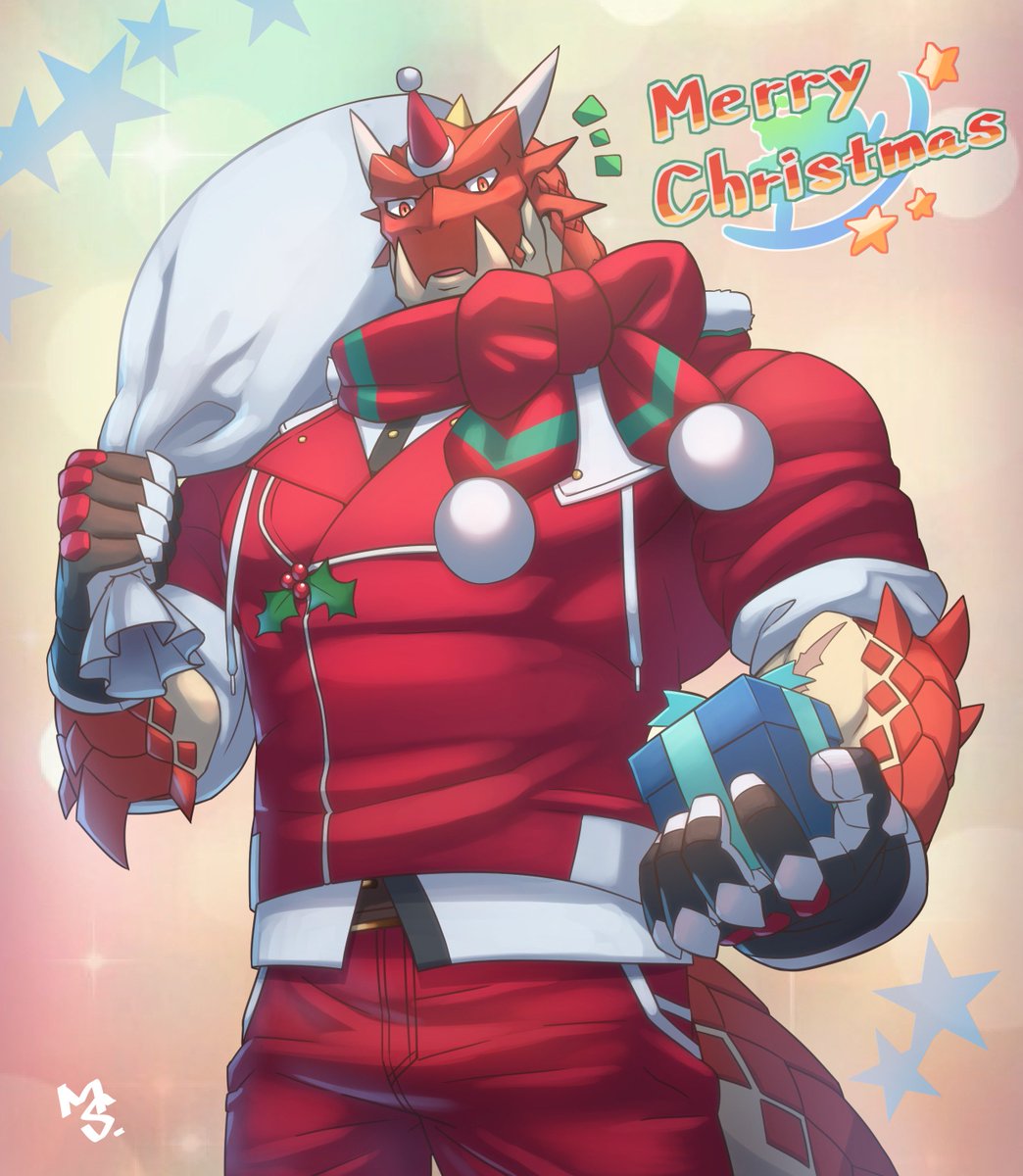 「メリー!!!クリスマス!!!!(再掲絵) 」|牟草るふのイラスト