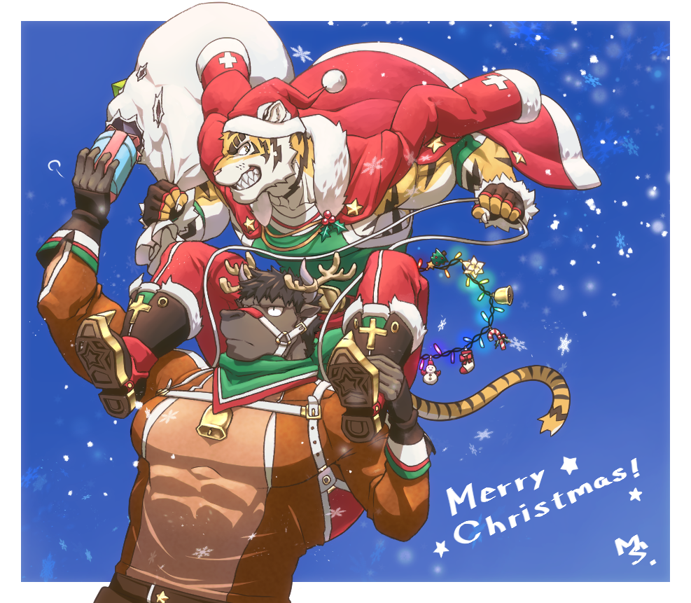 「メリー!!!クリスマス!!!!(再掲絵) 」|牟草るふのイラスト