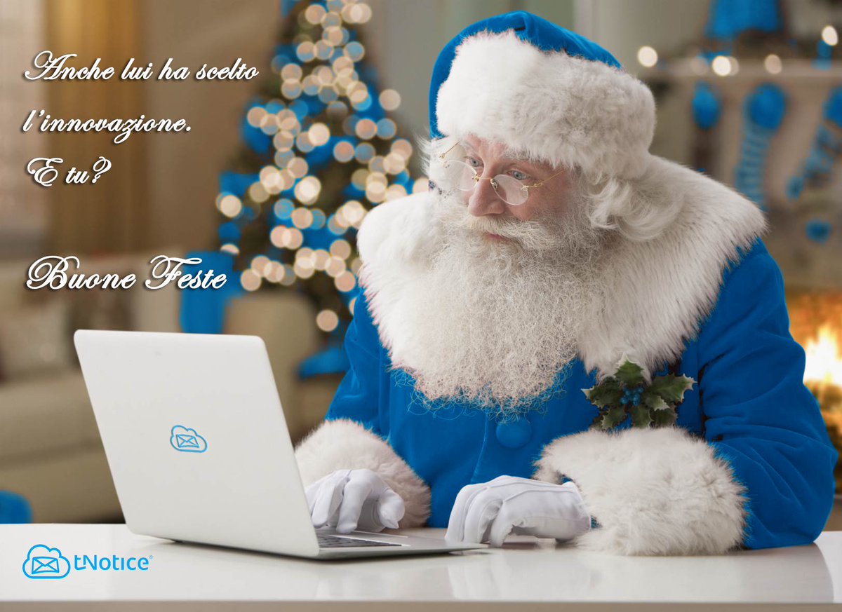tNotice's tweet photo. La tradizione al passo dell'#innovazione. @tNotice piace anche a Babbo Natale. Scopri #laRaccomandataElettronica anche tu su https://t.co/8iIk2ZIivB. #BuoneFeste da #tNotice.
#BuonNatale #innovation #DigitalTransformation #BuonaVigiliaDiNatale #24dicembre https://t.co/Q7Xn42OgG6