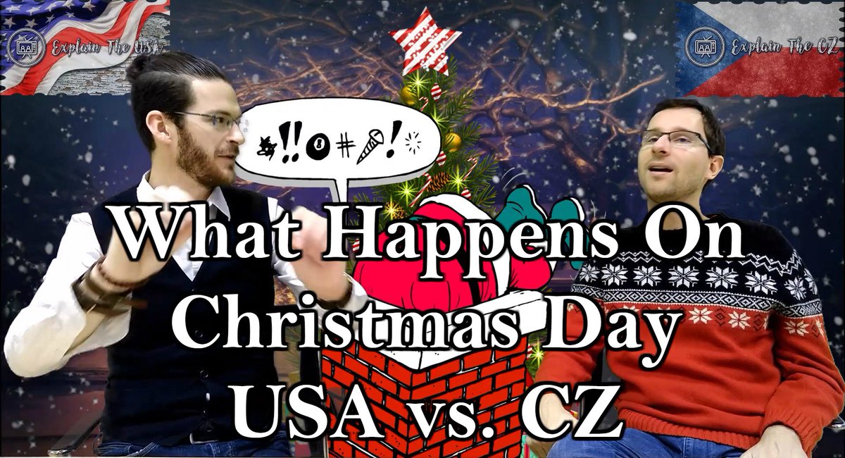 New Video!  What Happens on #ChristmasDay in the #USA vs. #CzechRepublic? 
--> youtu.be/cDc95EQ5wIs
#ChristmasTraditions part 3, watch them all on youtube! 

#USA #CZ #Czechia #Visitcz #AmericanChristmas #Visitusa  #MerryChristmas #VeseleVanoce