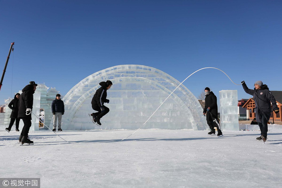 CGTNOfficial's tweet photo. With 2019 right around the corner, artists make their last-minute preparations for the vivid ice sculptures at an ice festival that will open on Dec. 30 in Chengde, north China's Hebei Province, welcoming the New Year in a most icy way https://t.co/KHRTaoLSFh