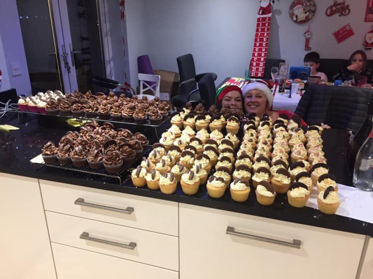 Magic MerseyAid elf trustees baked 178 cupcakes for a homeless Christmas meal on Christmas Day!  Plus have donated loads of socks toilteries and a few hundred pounds worth of presents :)) #MerseyAid
