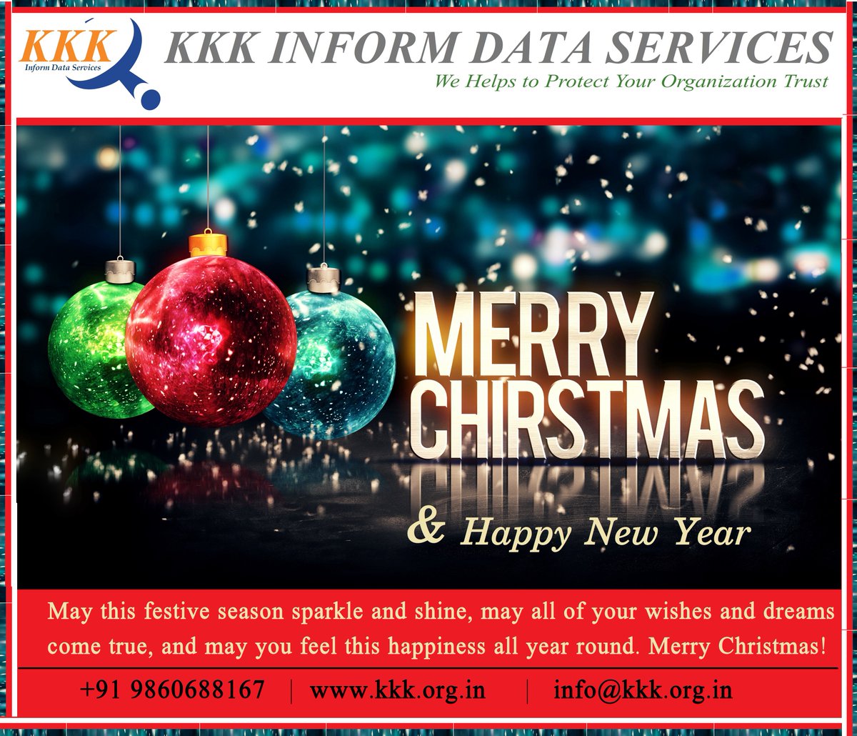 KkkData's tweet photo. May this festive season sparkle and shine, may all of your wishes and dreams come true, and may you feel this happiness all year round. Merry Christmas!
#Merry_Christmas https://t.co/TlJOv3PzpQ